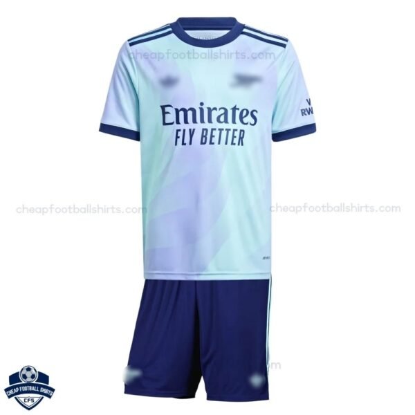 Arsenal Third Kids Football Kit 24/25 - Front View No Socks