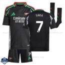 Arsenal Away Kids Football Kit 24/25 SAKA 7 - Front View