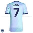 Arsenal SAKA 7 Third Men Football Shirt 24/25 - Back View