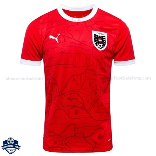 Austria Home Men Football Shirt 24/25 - Front View