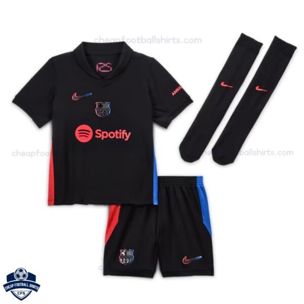Barcelona Away Kids Football Kit 24/25 - Front View