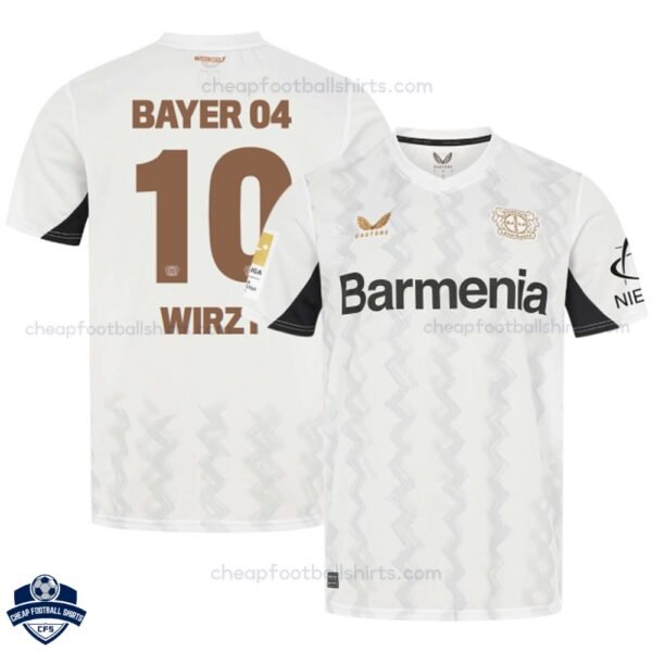 Bayer Leverkusen Away Men Football Shirt 24/25 WIRTZ 10 - Front View