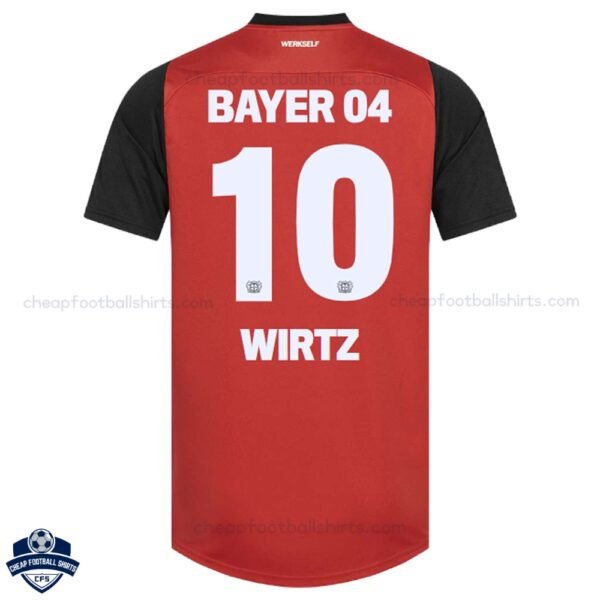 Bayer Leverkusen Home Men Football Shirt 24/25 WIRTZ 10 - Back View