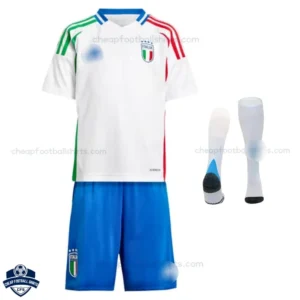 Italy Away Kids Football Kit 24/25 - Front View