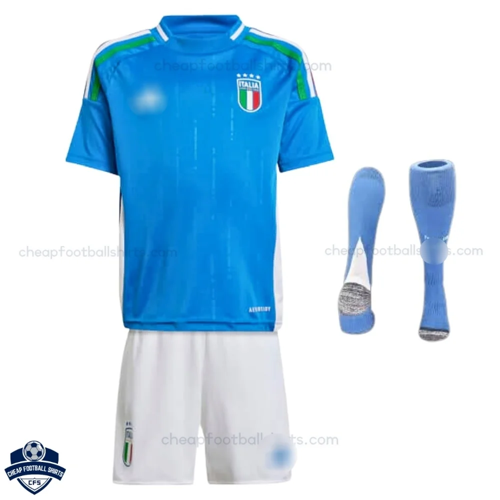 Italy Home Kids Football Kit 24/25 - Front View