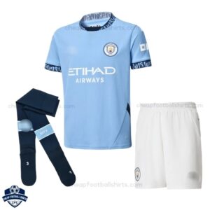 Manchester City Home Kids Football Kit 24/25 - Front View