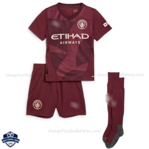 Manchester City Third Kids Football Kit 24/25 - Front View