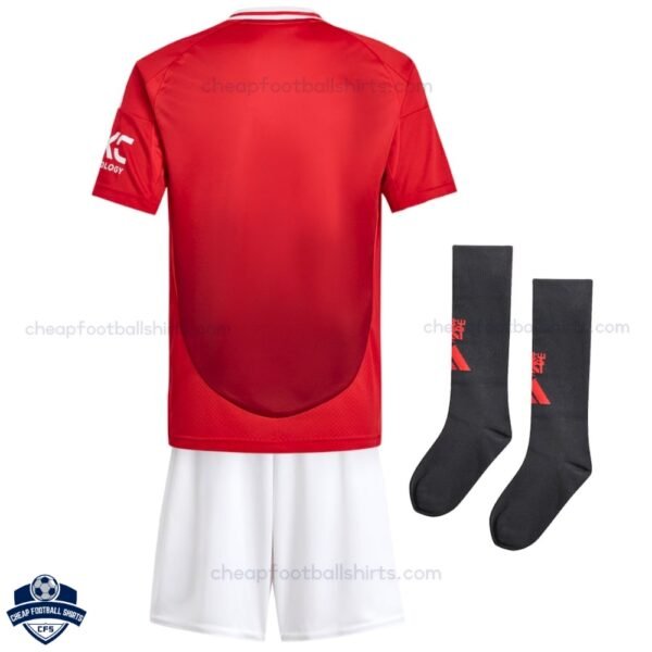 Manchester United Home Kids Football Kit 24/25 - Back View
