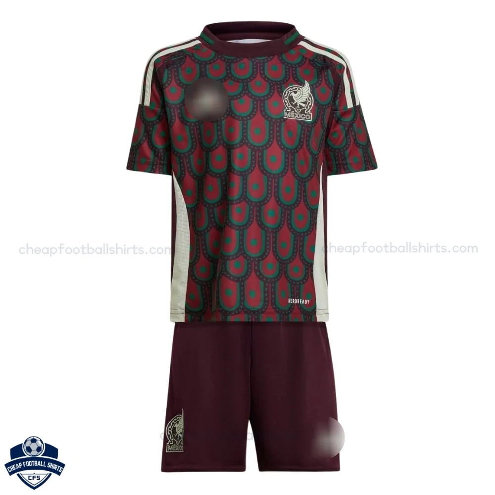 Mexico Home Kids Football Kit 24/25 - Front View