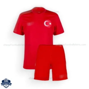 Turkey Away Kids Football Kit 24/25 - Front View