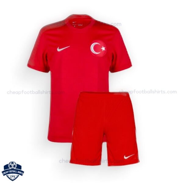 Turkey Away Kids Football Kit 24/25 - Front View