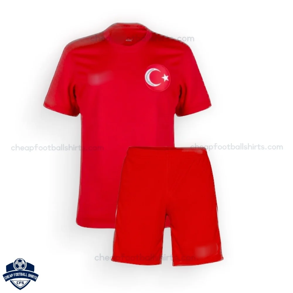 Turkey Away Kids Football Kit 24/25 - Front View