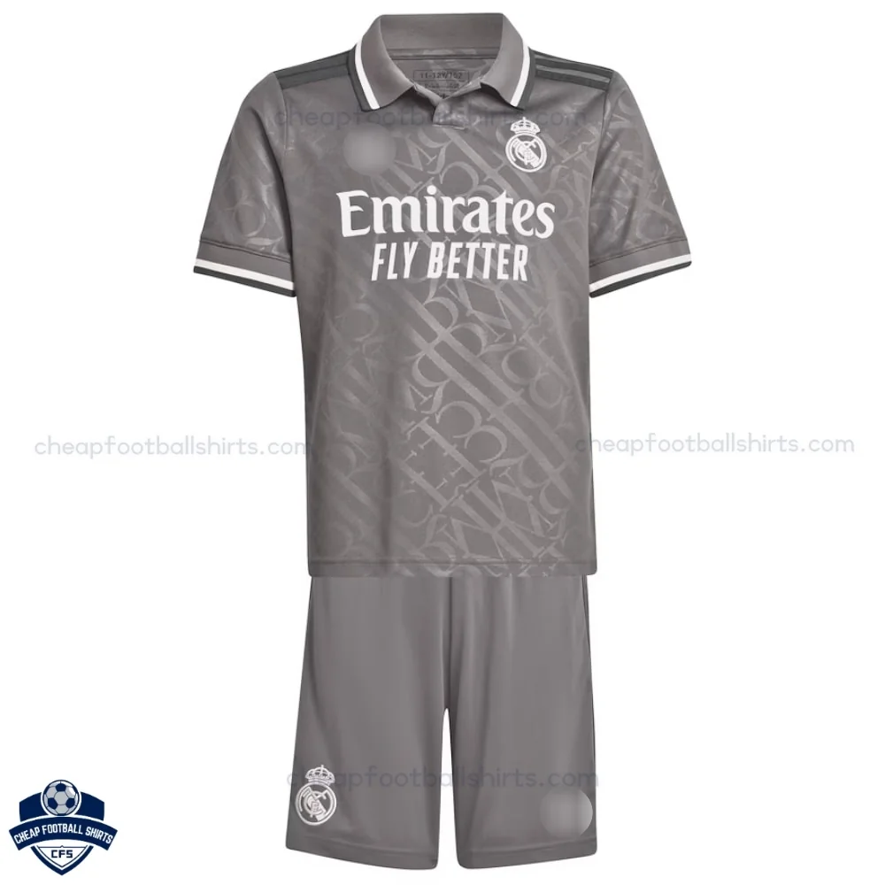 Real Madrid Third Kids Football Kit 24/25 - Front View