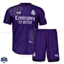 Real Madrid Y-3 Fourth Kids Football Kit 23/24 - Front View