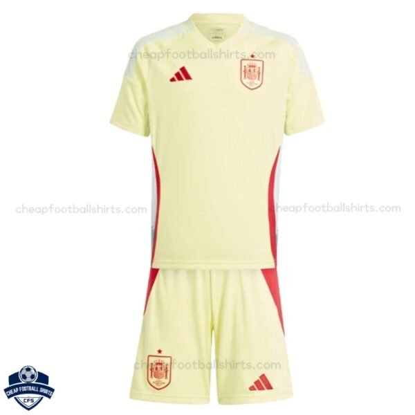 Spain Away Kids Football Kit 24/25 - Front View