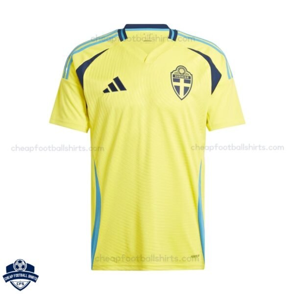 Sweden Home Men Football Shirt 24/25 - Front View