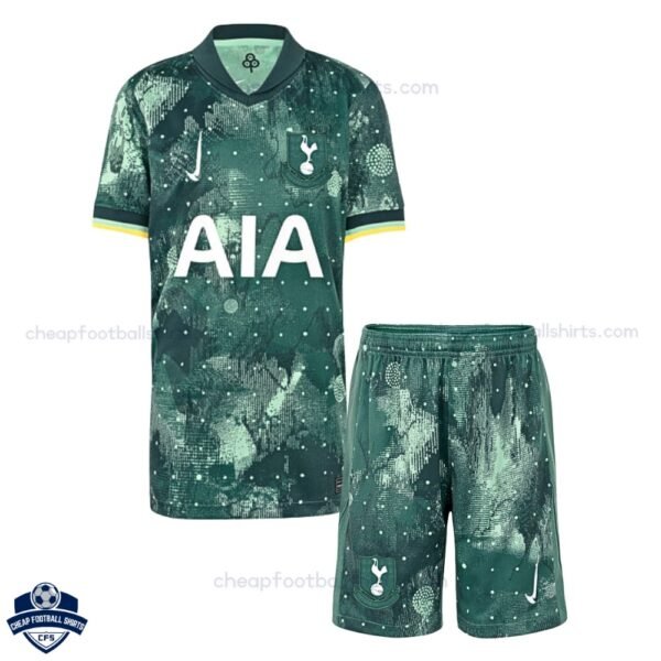 Tottenham Hotspur Third Kids Football Kit 24/25 - Front View