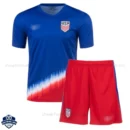 USA Away Kids Football Kit 24/25 - Front View