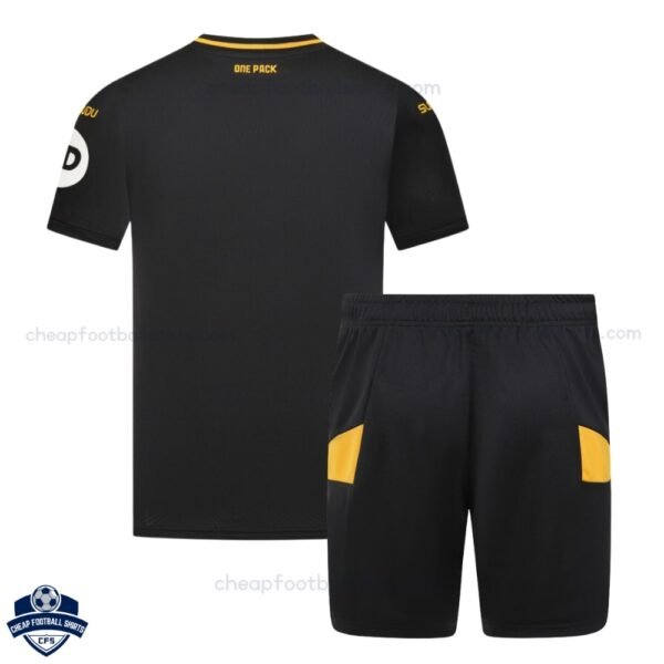 Wolves Away Kids Football Kit 24/25 - Back View