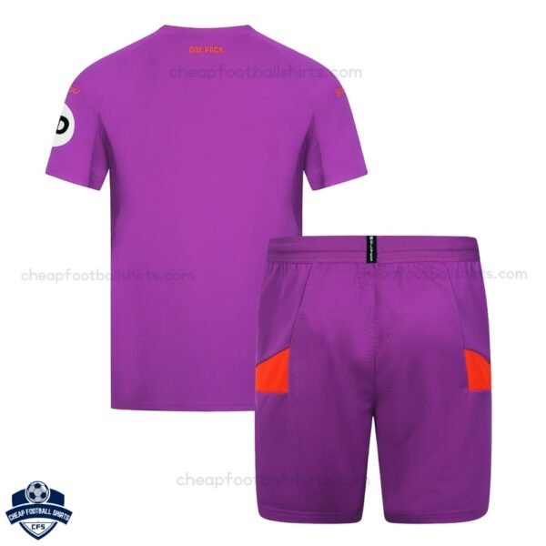Wolves Third Kids Football Kit 24/25 - Back View