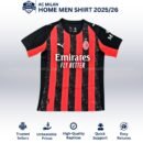 AC Milan Home Men Football Shirt 25/26 - Front View