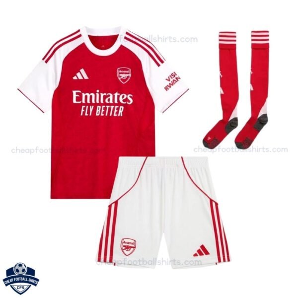 Arsenal Home Kids Football Kit 2526