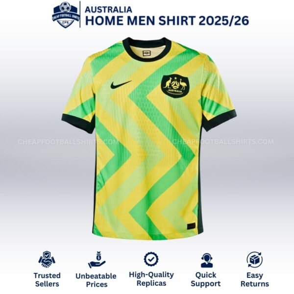 Australia Home Men Football Shirt Australia Away Men Football Shirt 25/26 - Front View