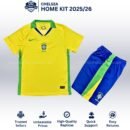 Brazil Home Kids Football Kit 25/26 - Front View