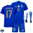 Argentina GARNACHO 17 Away Kids Football Kit 24/25 - Over View
