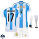 Argentina GARNACHO 17 Home Kids Football Kit 24/25 - Over View