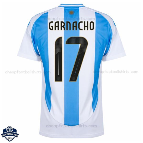Argentina GARNACHO 17 Home Men Football Shirt 24/25 - Back View