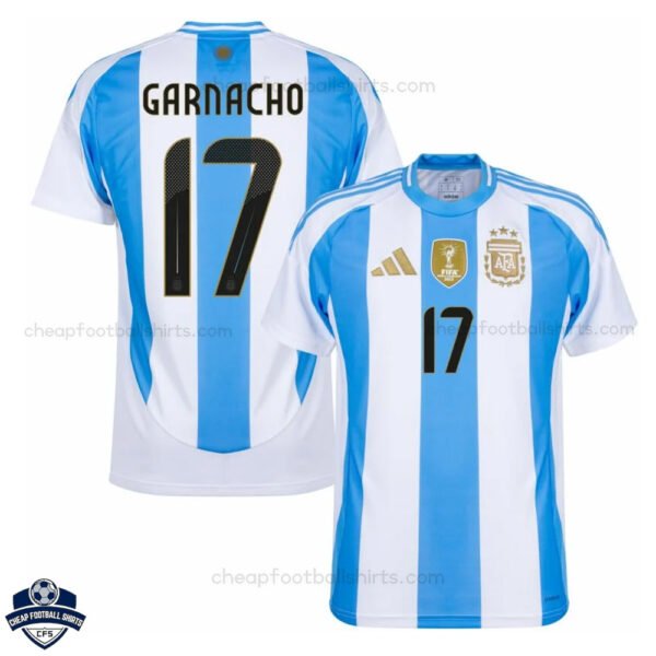 Argentina GARNACHO 17 Home Men Football Shirt 24/25 - Over View