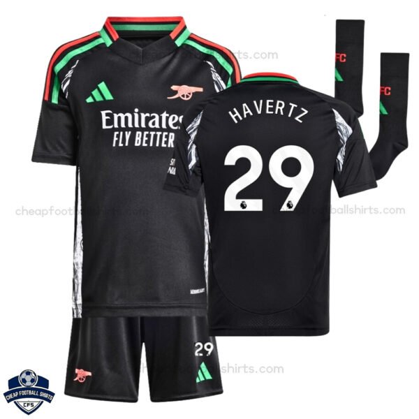 Arsenal HAVERTZ 29 Away Kids Cheap Football Kit 2024/25