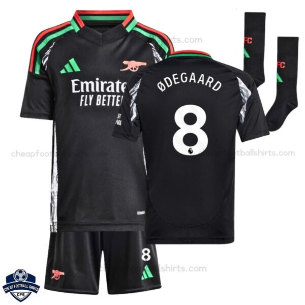 Arsenal Away Kids Football Kit 24/25 ØDEGAARD 8 - Front View