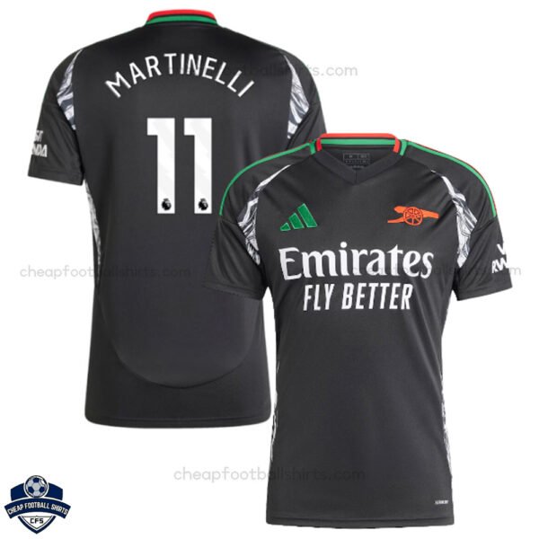 Arsenal Away Men Football Shirt 24/25 MARTINELLI 11 - Front View