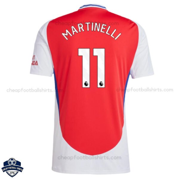 Arsenal Home Men Football Shirt 24/25 MARTINELLI 11 - Back View