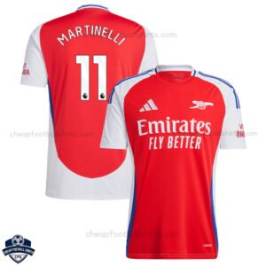 Arsenal Home Men Football Shirt 24/25 MARTINELLI 11 - Front View