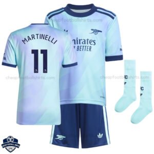 Arsenal Third Kids Football Kit 24/25 MARTINELLI 11 - Front View
