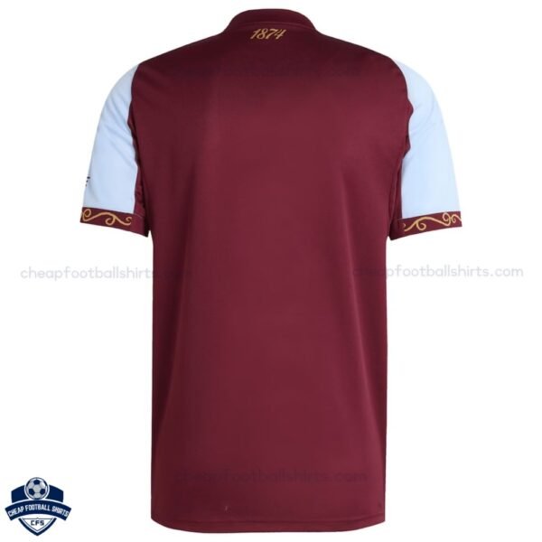 Aston Villa Home Men Football Shirt 25/26 - Back View