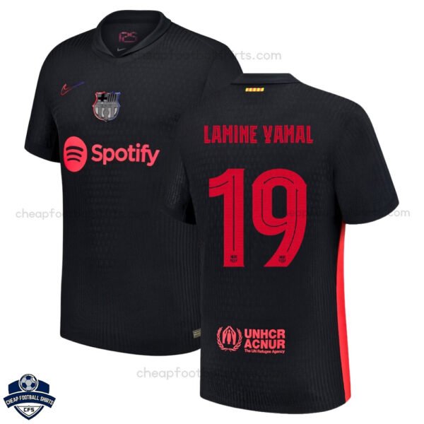 Barcelona Away Men Football Shirt 24/25 LAMINE YAMAL 19 - Front View