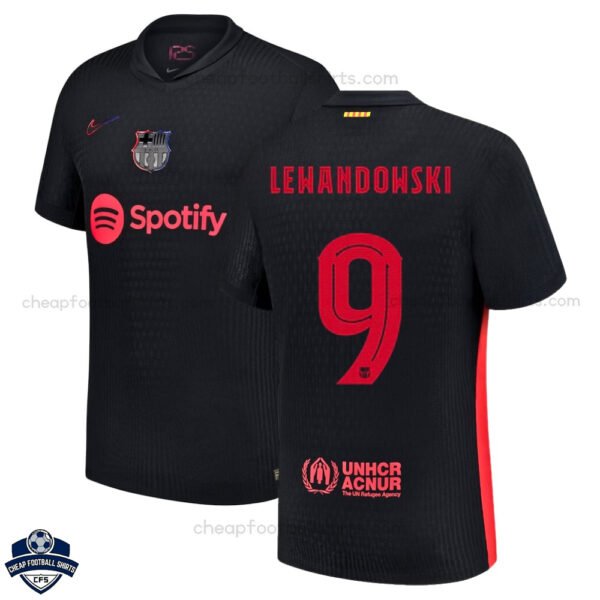 Barcelona Away Men Football Shirt 24/25 LEWANDOWSKI 9 - Front View