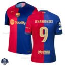 Barcelona Home Men Football Shirt 24/25 LEWANDOWSKI 9 - Front View