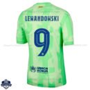 Barcelona Third Men Football Shirt 24/25 LEWANDOWSKI 9 - Back View