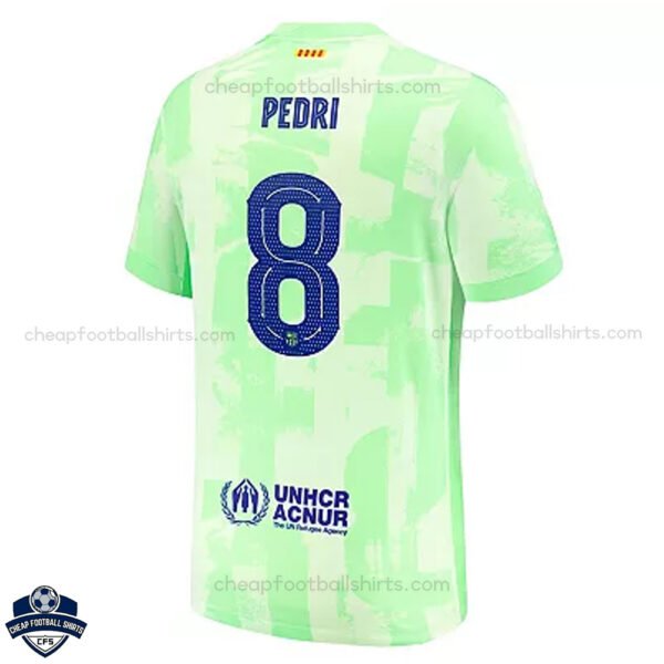 Barcelona Third Men Football Shirt 24/25 PEDRI 8 - Back View