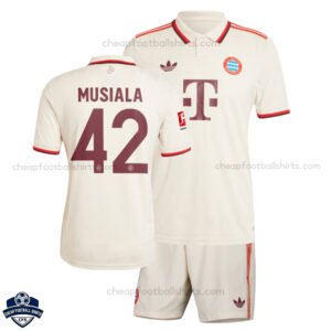 Bayern Munich Third Kids Football Kit 24/25 MUSIALA 42 - Front View
