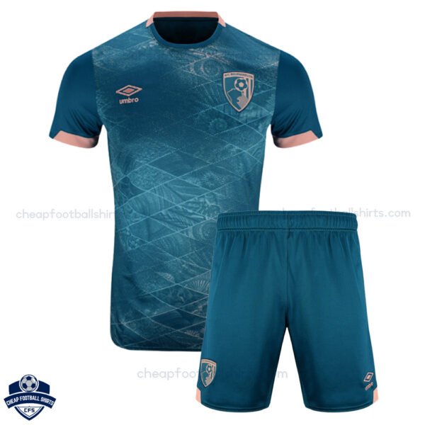 Bournemouth Third Kids Football Kit 24/25 - Front View