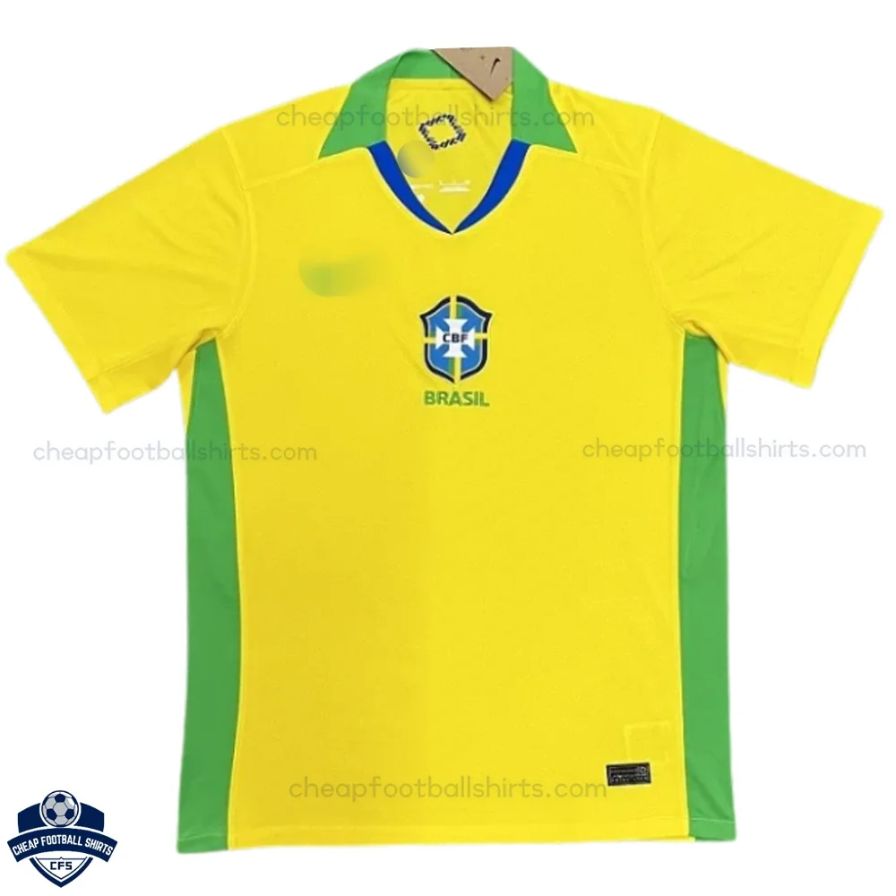 Brazil Home Cheap Football Shirts 2025/26 - Front View