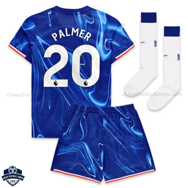 Chelsea Home Kids Football Kit 24/25 PALMER 20 - Back View