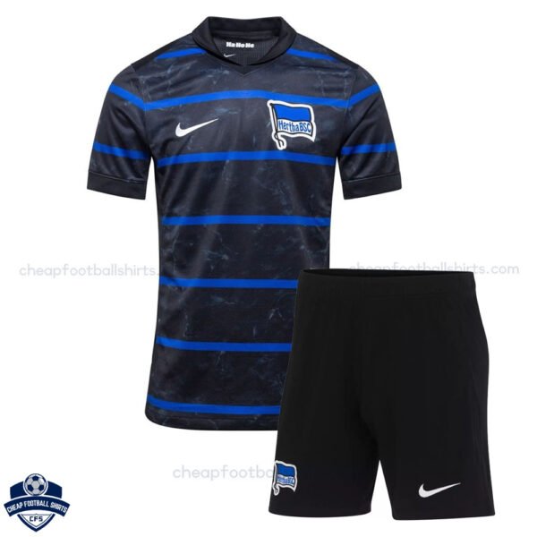 Hertha Away Kids Football Kit 24/25 - Front View