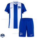 Hertha Home Kids Football Kit 24/25 - Front View